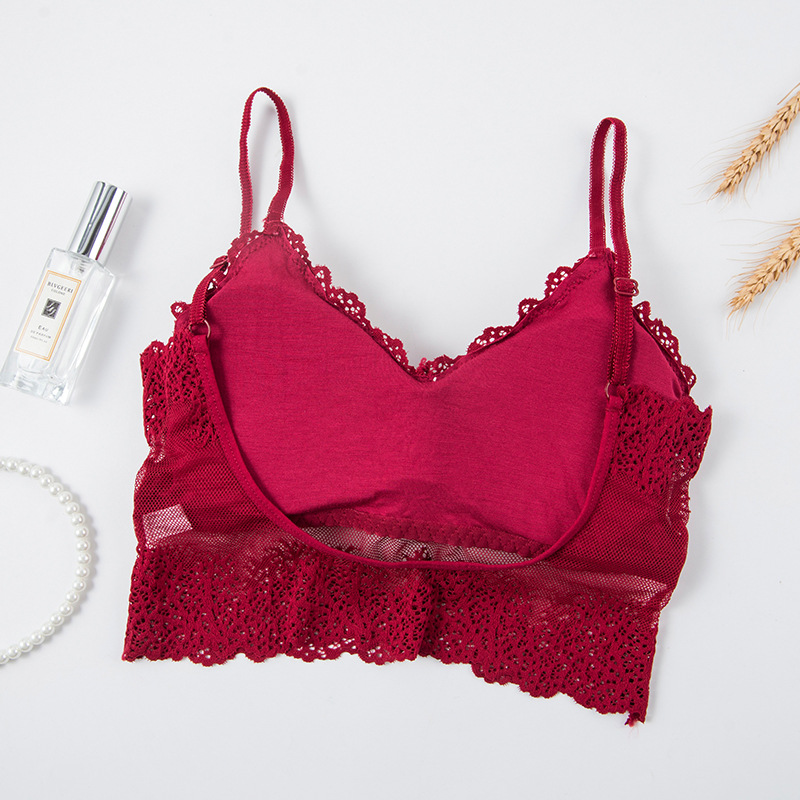 Bralette Triangle Set - シームレススポーツブラ,下着,レースバック
