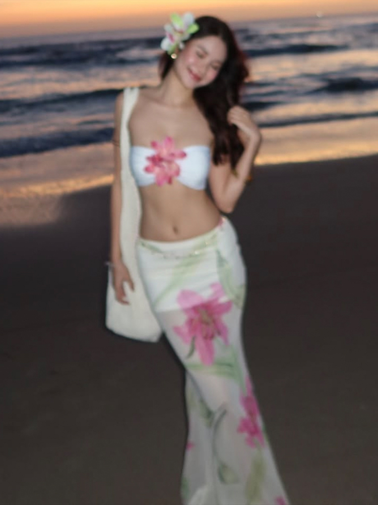 Romper Floral Print - Nibber Pretty 女性 2 点セット 3D
