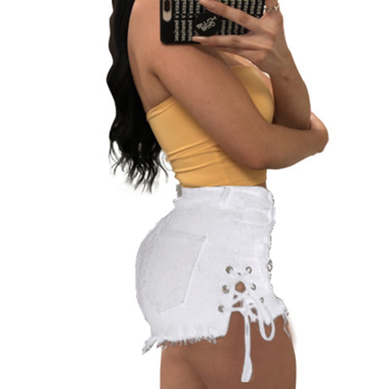 Y2k レディース ショートパンツ ローライズ ミニ ブルー - Shorts Denim Frayed のレビューと価格
