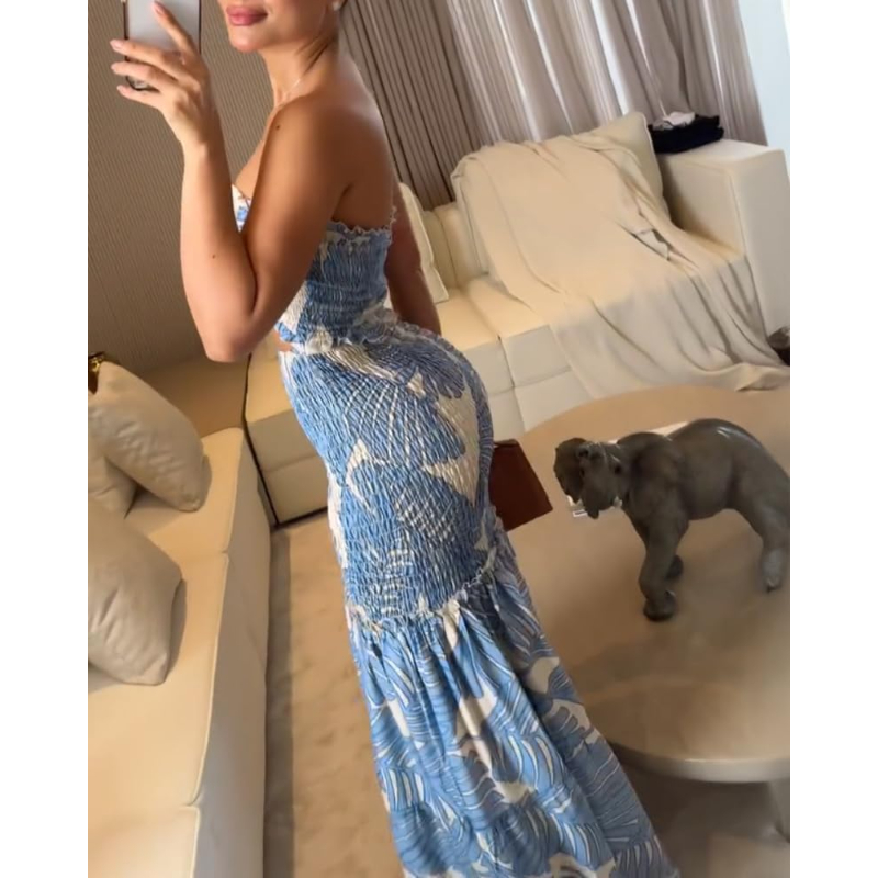 CHICME 花柄バケーションドレス ホルターネック タイ付 - Maxi Dress Halter のレビューと価格