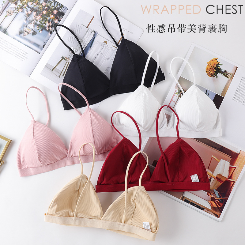 女性のためのセクシーな3Dスポーツブラ,シームレス,ホルター - Bralette Triangle Set のレビューと価格